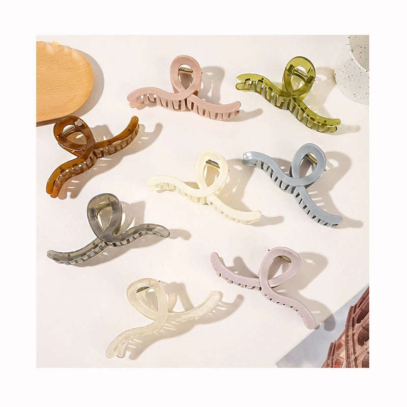 13cm Cross Waves Shape Hair Accessories Hair Grab Clip Claw for Disc Hair Decoration Women Scrub Girls Shark Clip Hairpins Claws