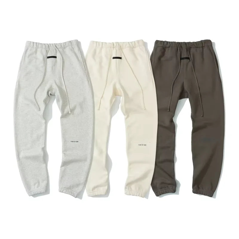 Men's Large Size Loose Fit Leisure Outdoor Sports Trousers Eco-Friendly Heavyweight Autumn Street Style Jogging Pants Solid