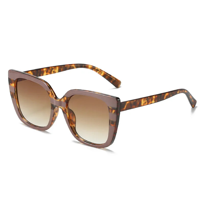 XY13056 Retro square Flower Pattern Sunglasses Oversized Trends Eyewear Women Optical Glasses Frame Protect Eye