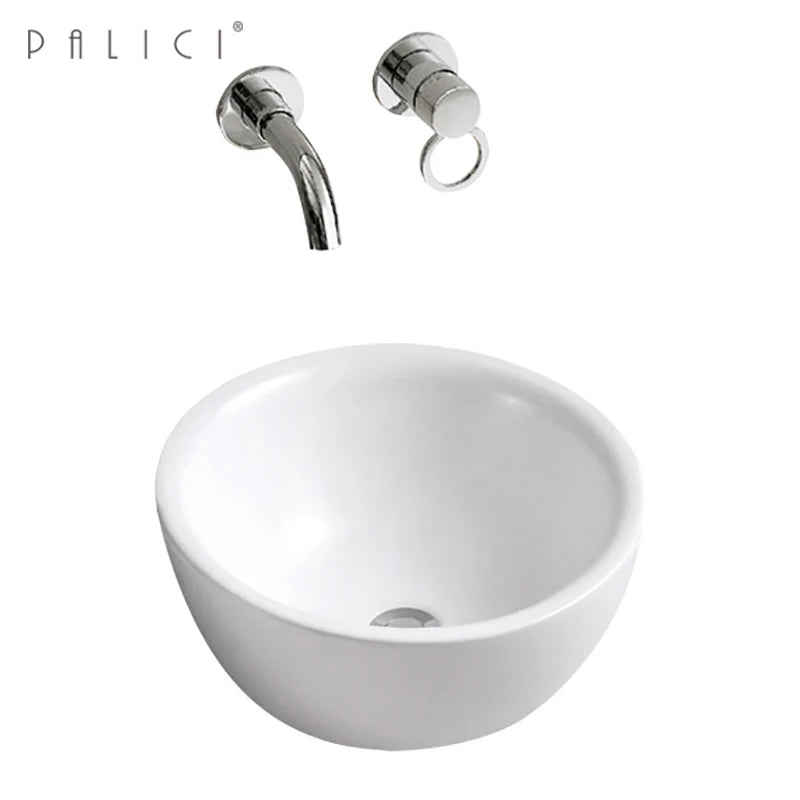 Custom Tezgah Ustu Lavabo Canak Ceramic Bowl Shape Art Basin Countertop Mini Wash Hand Basin Bathroom Sink