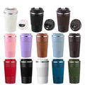 Custom Logo 380ml/510ml Double Wall Powder Coating Insulated Coffee Mugs Stainless Steel Tumbler With Temperature Display Lid