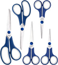 Craft Scissors Set of 5 All Purpose Sharp Stainless Steel Blades Shears Office Home Sewing Fabric Scissors with Ergonomic Handle