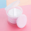New Arrival 6pcs Pack Cotton Puff Round Shape Makeup Sponge Puff Makeup Sponge Blender With Plastic Box