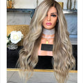 Top Quality Ash Platinum Blonde Color Double Drawn Water Wave European Cuticle Aligned Hair HD Lace Front Wigs