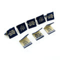 Custom Jacquard Woven Label End Fold Garment T Shirt Brand Sew on Clothing Washable Main Labels Textile Printed Woven Label