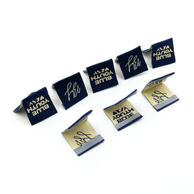 Custom Jacquard Woven Label End Fold Garment T Shirt Brand Sew on Clothing Washable Main Labels Textile Printed Woven Label