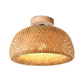 Rattan Farmhouse Surface Mounted Ceiling Light Fixture for Bedroom Kids Room Hallway Corridor Passway Entryway