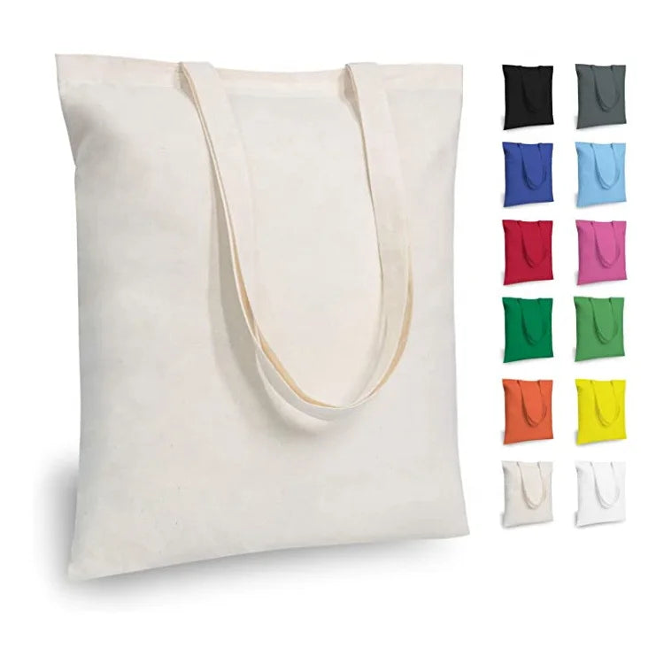 2021 Wholesale Standard Size Cotton Tote Shopping Bags Custom Canvas Bag Women Tote