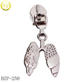 Customized Zinc Alloy Zipper Puller for Handbags Purses Metal Embossed Zip Tags Sliders Logo Shoe Bag Accessory Various Colors