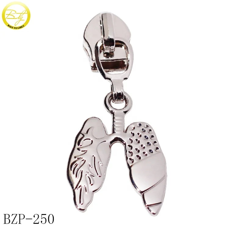 Customized Zinc Alloy Zipper Puller for Handbags Purses Metal Embossed Zip Tags Sliders Logo Shoe Bag Accessory Various Colors
