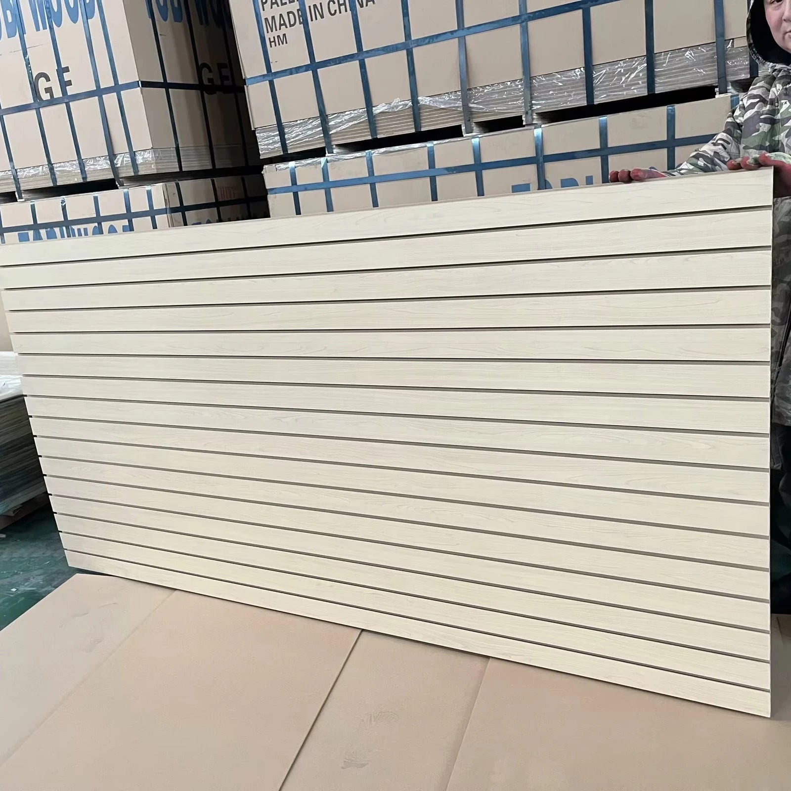 Color Paint Panel Pre Finished Printing Slot Uv Coated Laminated Mdf Board for Kitchen Cabinet Door