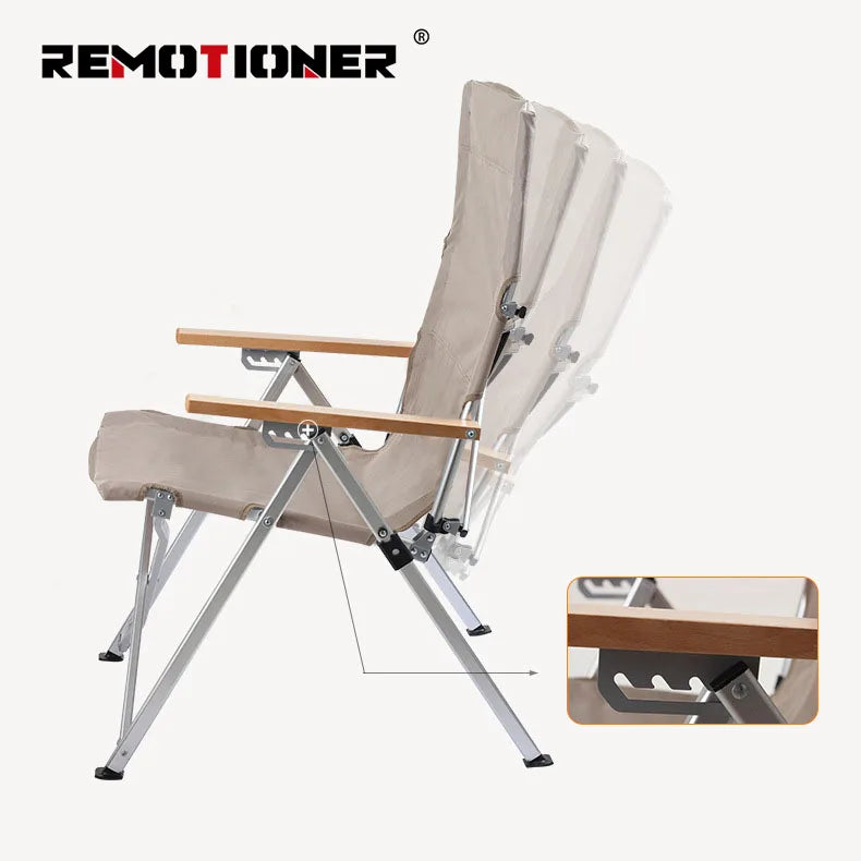 Wholesale Custom Outdoor Camping Folding Chair Aluminum Foldable Beach Chairs with Adjustable Seat