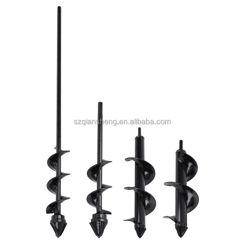 Garden Auger Flower Planter Spiral Drill Bit Hex Shaft Hole Digger Yard Gardening Planting 4x22cm