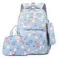 Candy-Color Zipper Closure Waterproof  Polyester Lining Backpack with Pencil Case&Lunch Bag Elementary Oxford Schoolbag