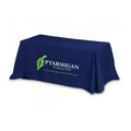 Premium Custom Design 6ft & 8ft Polyester Table Cover Foldable Rectangle Fitted Tablecloth Stretchable Cloths for Trading
