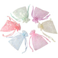17*23cm High Quality Aromatic Perfume Sweet Flowers Print Organza Drawstring Pouch