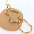 Hot Selling Short Chain Inicial Gold Plated Necklace Unique Chunky Stainless Steel Necklaces