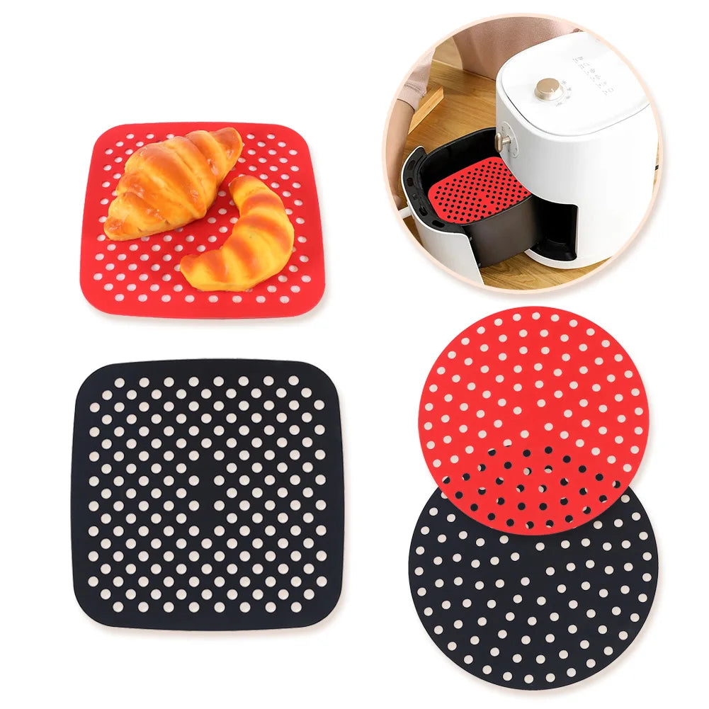 DIY Eco-Friendly Food Grade Silicone Air Fryer Pad Mold and Silica Gel Cake Tool