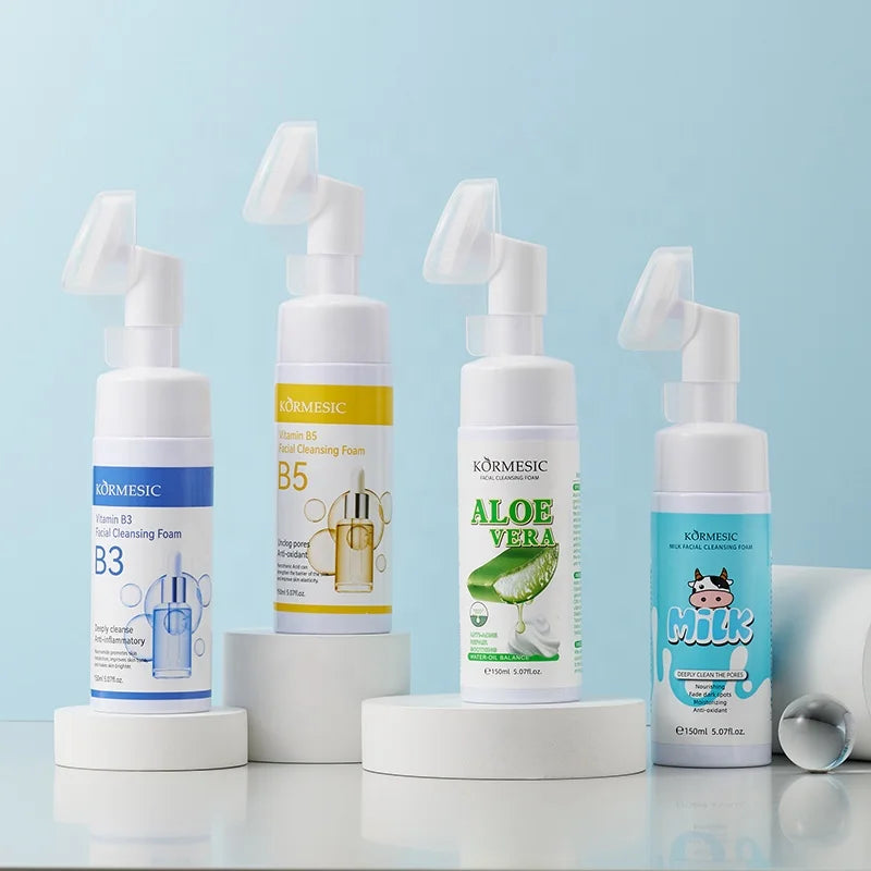 OEM Hot Selling Private Label KORMESICAmino Acid Hyaluronic Acid Cleansing Foam Mousse Face Wash Cleansing Mousse