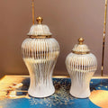 Nordic Style Electroplated Ceramic Tabletop Vase Modern Home Decoration Jar