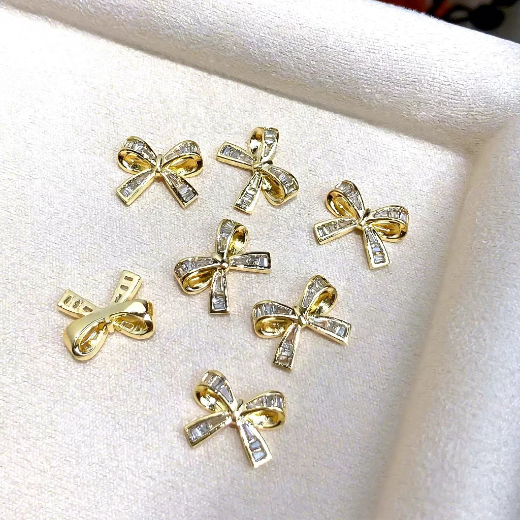 3D Diamond Jewelry Red Nail Diamond Light Luxury Zircon Nail Art Wearing Armor Butterfly Inlaid Diamond Set
