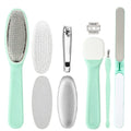 9-Piece Professional Home Manicure Pedicure Kit Callus Removal Foot Scrub and File Set for Nail Art and Beauty