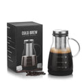 Cold Extraction Tumbler for Coffee Juice Tea Handmade Glass Pot with Filter for Home Use