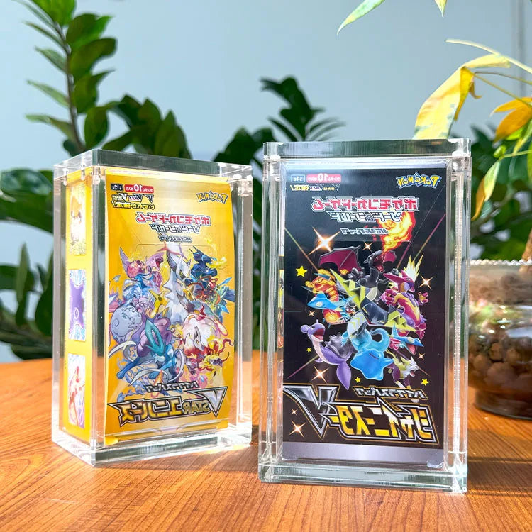 TCG 100% UV Protection Pokemon Box Acrylic Clear Magnetic Japan Booster Box Display Case Box for Pokemon