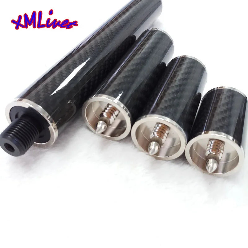 Hotsale Xmlivet Carbon Aluminum Alloy Bullet Pin with Bumper for predator Pool Billiard Cue Extensions 2/3/4/8inch Cue Extender