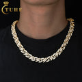 Luxury Mens Jewelry 12mm 925 Sterling Silver VVS Moissanite Diamond Iced Out H Infinity Link Chain With Certificate