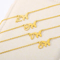 G502 Alphabet Gold Butterfly Necklaces Stainless Steel Initial Letter Necklace