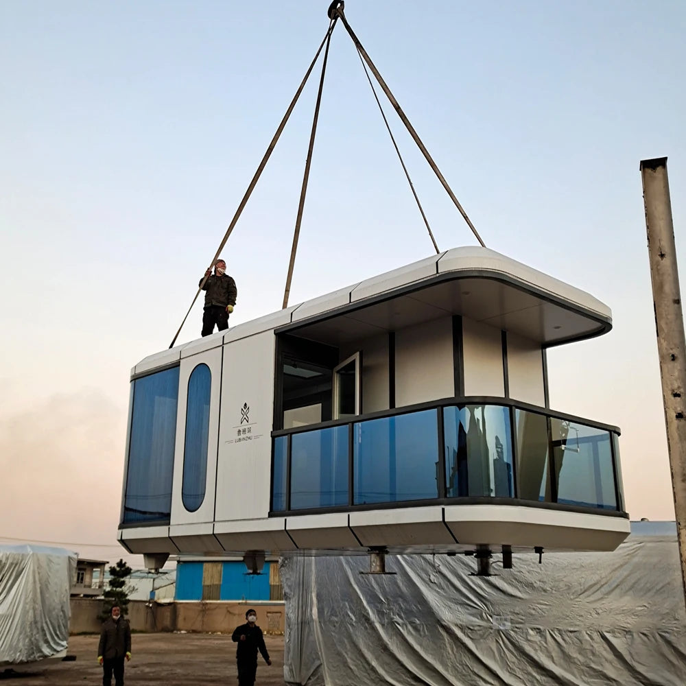 Luban Prefab Luxury Villa Modern Extendable Container House Space Capsule Modular Homes with Bedrooms for Hotel Office Shop Use