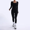 Winter Long Sleeve Yoga Jumpsuit  High Elastic Yoga Bodysuit Long Leggings Yoga Wear for Women