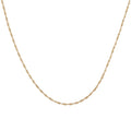 Nagosa Wholesale 925 Sterling Silver Brass Gold Vermeil Singapore Twist Rope Chain Necklace Women Jewellery