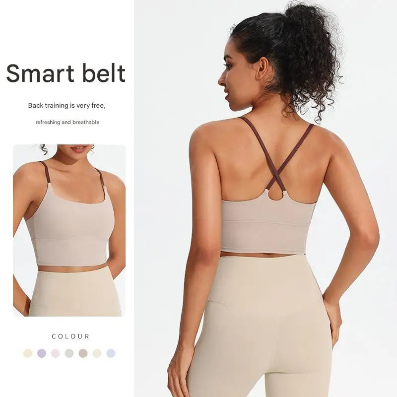 Lightweight Fitness Bra Tank Top Yoga Training Active Wear Shockproof Colo Blocked Print Plus Size Comfortable Spandex Lining
