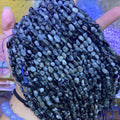 6-8mm Natural Stone Beads Irregular Shape Eagle Eye & Hawk Eye Gravel Pebble Healing Power & Energy Gemstone Beads 15pcs