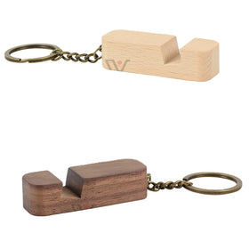 Stand Phone Keychain Wood Keychain Blanks With Laser Logo Self Defense Keychain