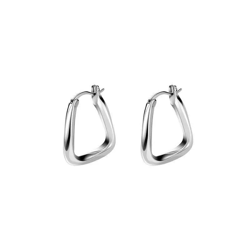 Wholesale 925 Sterling Silver Geometry Hoop Earrings for Women Jewelry 2024