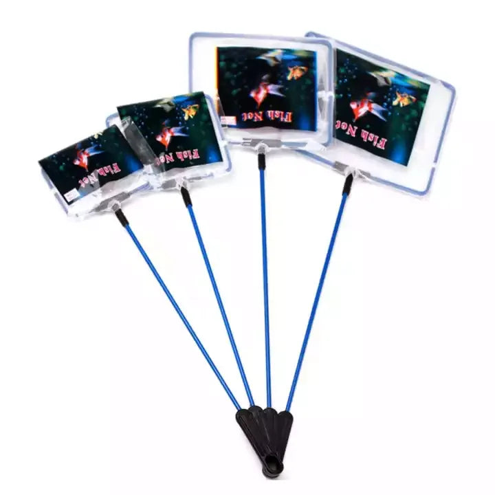Blue Plastic Fishing Nets 3'' 4'' 6'' Children's Toys Small Goldfish Handwritten Aquarium Accessories Fish Farming Net