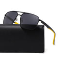 Custom Fashionable Polarized Sunglass Double Bridge Oversized square Men's Sunglasses