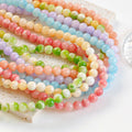DS Factory Wholesale Natural Stone Jade Round Beads Diy Bracelet Necklace Jewelry Chalcedony Beads