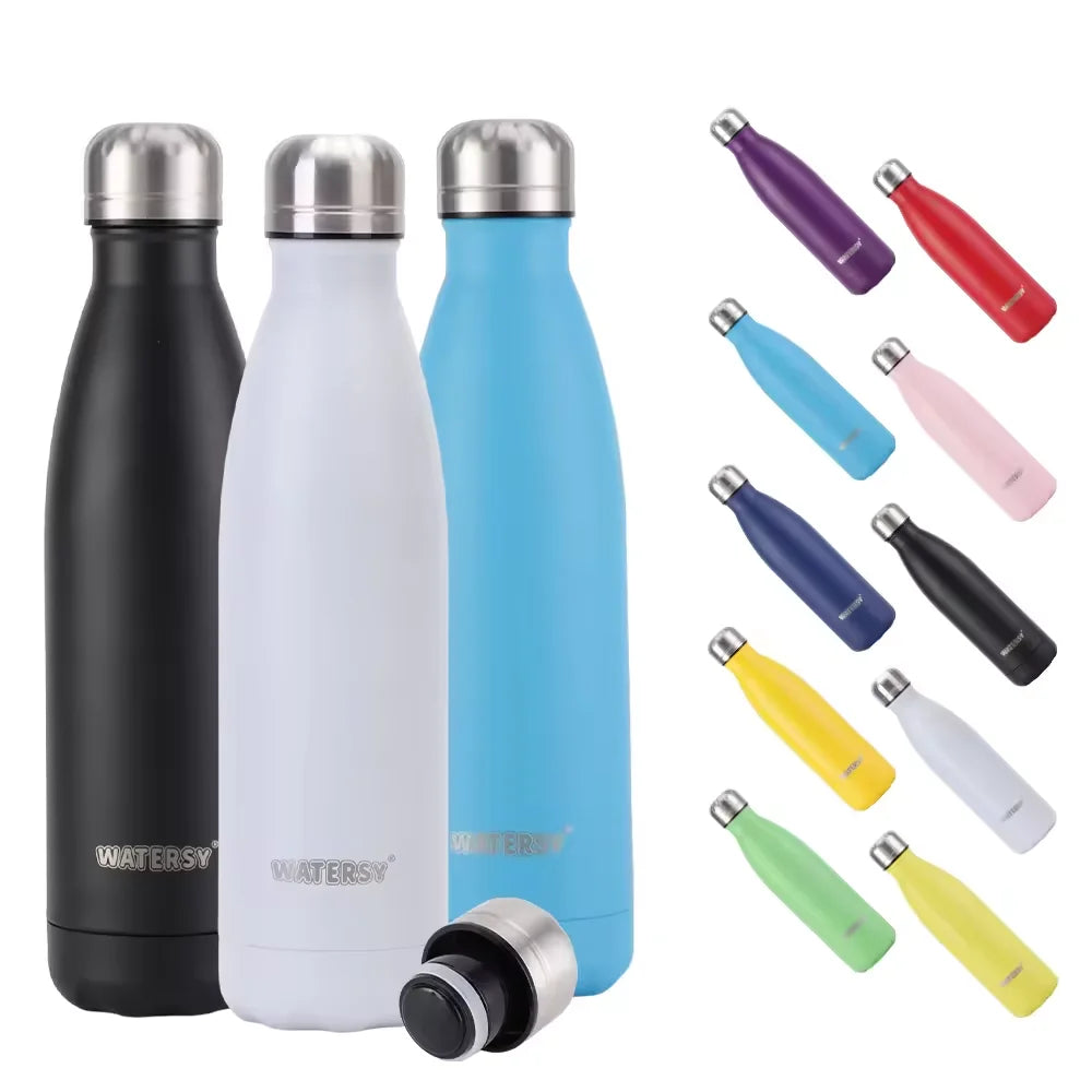 500ml Cola Shaped Water Thermos BPA Free Vacuum Fitness Flasks Wholesale Thermal Insulated Sports Water Bottle Free
