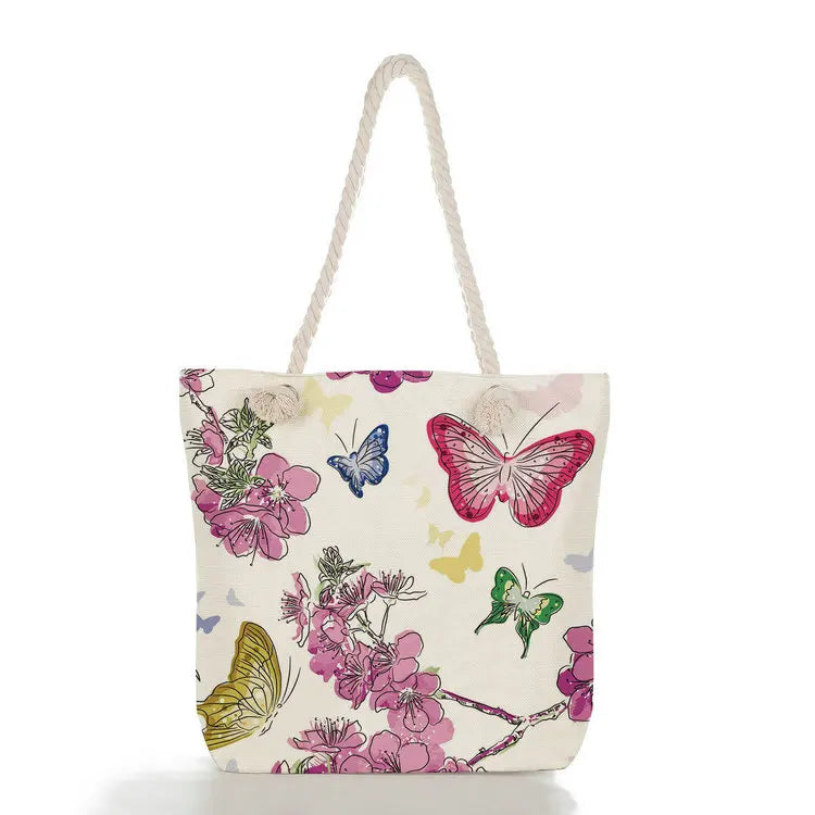 Custom Printed with Logo Recycle Reusable  Plain Outside Travel Cotton Canvas Shopping  Beach Tote Bag Handbag Hand Bag