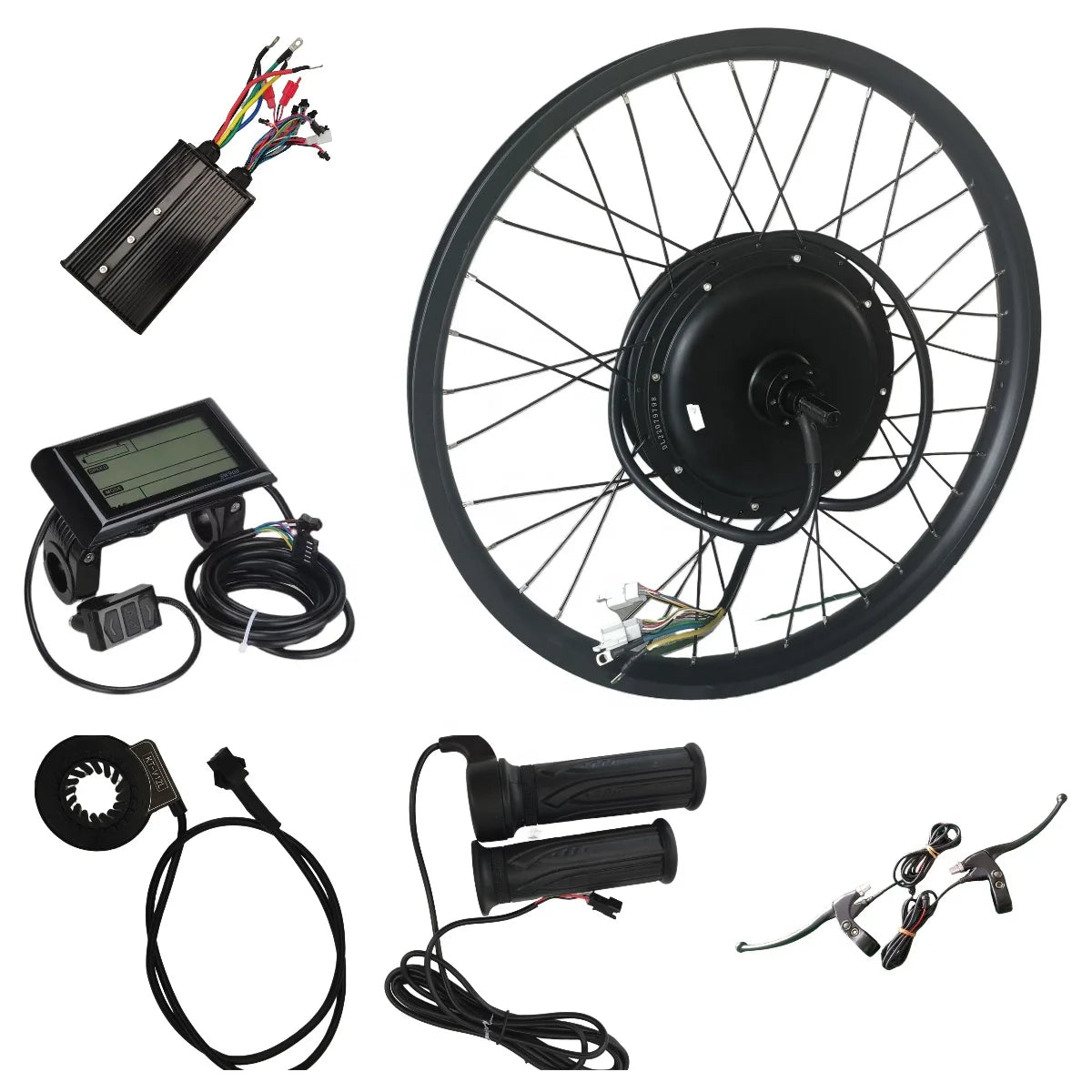 5000w 72v Ebike Hub Motor Kit Ebike Conversion Kit with 26 Inch Rim