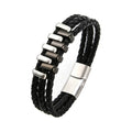 Fashion Wholesale Leather Bracelets Jewelry  Magnetic Clasps for Men Braided  Leather Bracelets