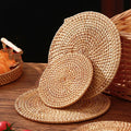 Vine Woven Insulation Heat-Resistant Home Place Mats Solid Dining Table Plate Cup Mat Teapot Holder for Sand Pot Bowl Pots Bowls