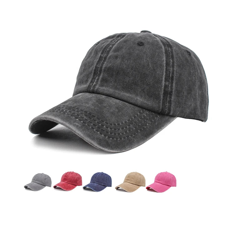 Multi Color 6 Panel Bulk Plain Blank Hat Caps Custom logo Unstructured  Baseball Dad Cap Hats