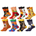 Wholesale Cool Crazy Bear Food Mismatched Socks Women Men Novelty Funny AB Cotton Crew Socks
