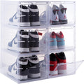 Magnetic Foldable Eco-Friendly Rectangle Plastic PP Injection Shoe Box Drop Front Design Save Space Modern for Household Use