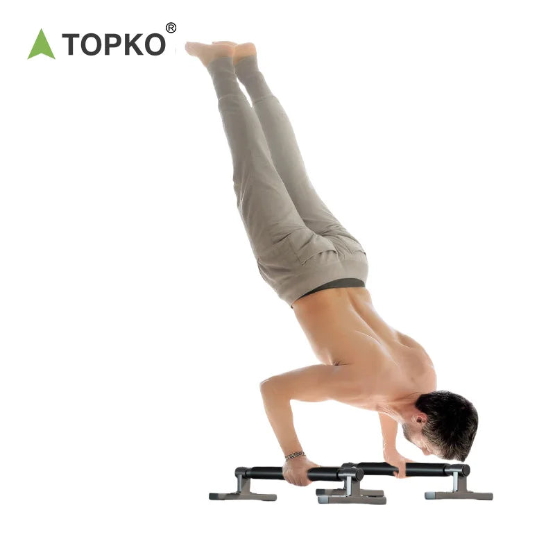 TOPKO Wholesale Paralettes Stands Push up Bars Muscle Strength Trainer Sport Rack Steel Push up Bracket Bars